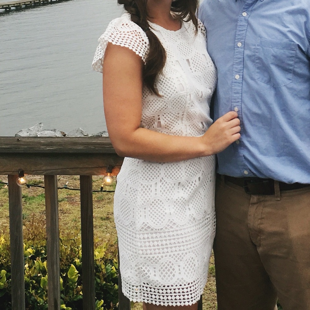 White mini dress